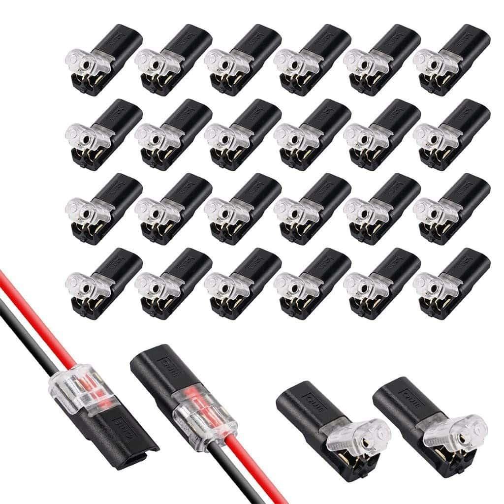 10 Pcs Waterproof 2-Pin Cable Connector